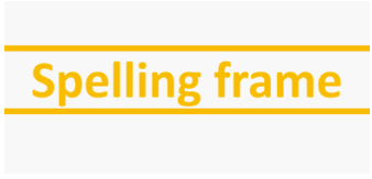 Speling Frame